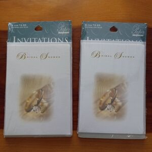 Gold Engagement Ring Themed Bridal Shower Invitations With Envelopes Pack Of 16